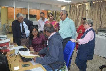 Demonstration of Unique ID process to Smt. Tarika Roy, JS (ADIP), Govt. of India